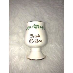 CARRIGCRAFT CARRILANE Irish Coffee Cup Country Cork Gold Trim Made in Ir…